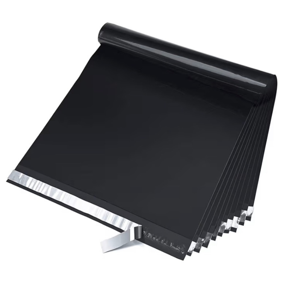 15 Count - 19” x 14.5” XL Black Poly Mailer Bags